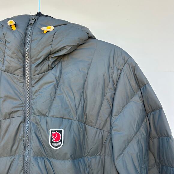 Fjallraven Men’s Expedition Pack Down Hoodie Puffer Gray Blue Large Lightweight - Picture 8 of 15